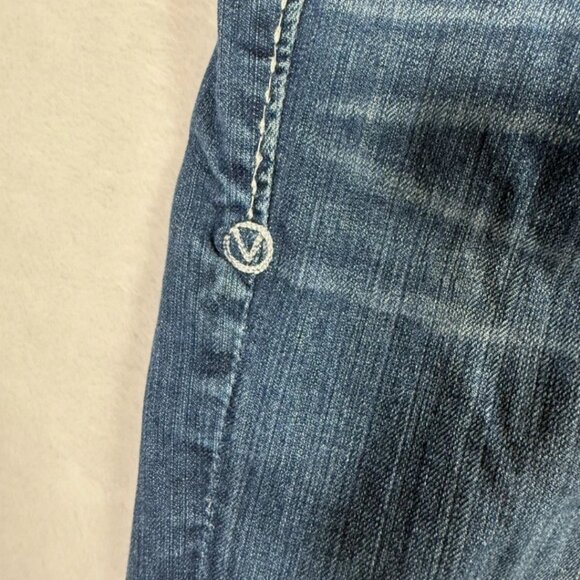 Vigoss Collection Women’s Size 7 Bootcut Jeans Blue Contrast Stitch Mid Rise - Picture 7 of 8